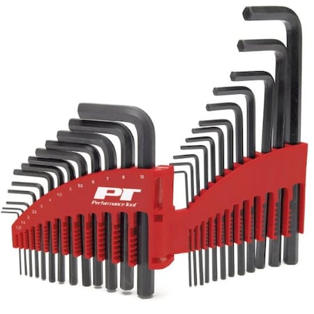 PERFORMANCE TOOL 25-Pc Sae/Mm Hex Key Wrench Set Hex Key Set, W80281 W80281